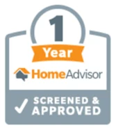 HomeAdvisor One Year Screened and Approved badge